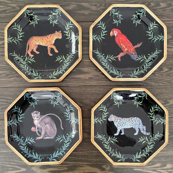 Raymond Waites Safari Collection Set of 4 Plates